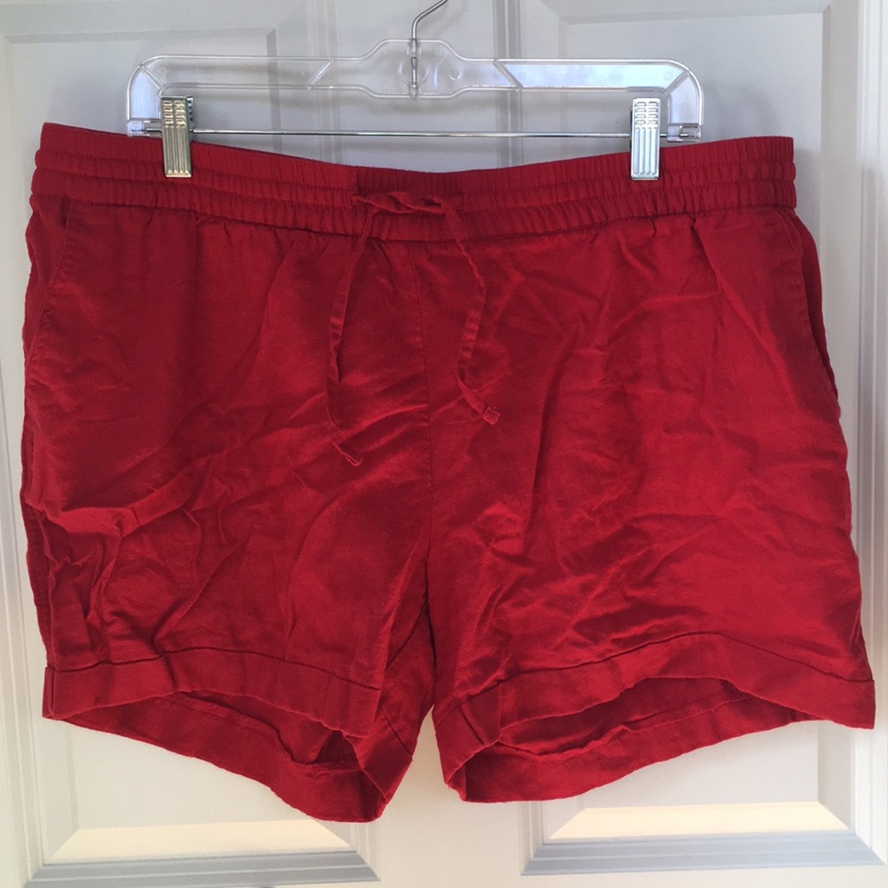 Old Navy Mid-Rise Pull-On Linen Blend Shorts XL
